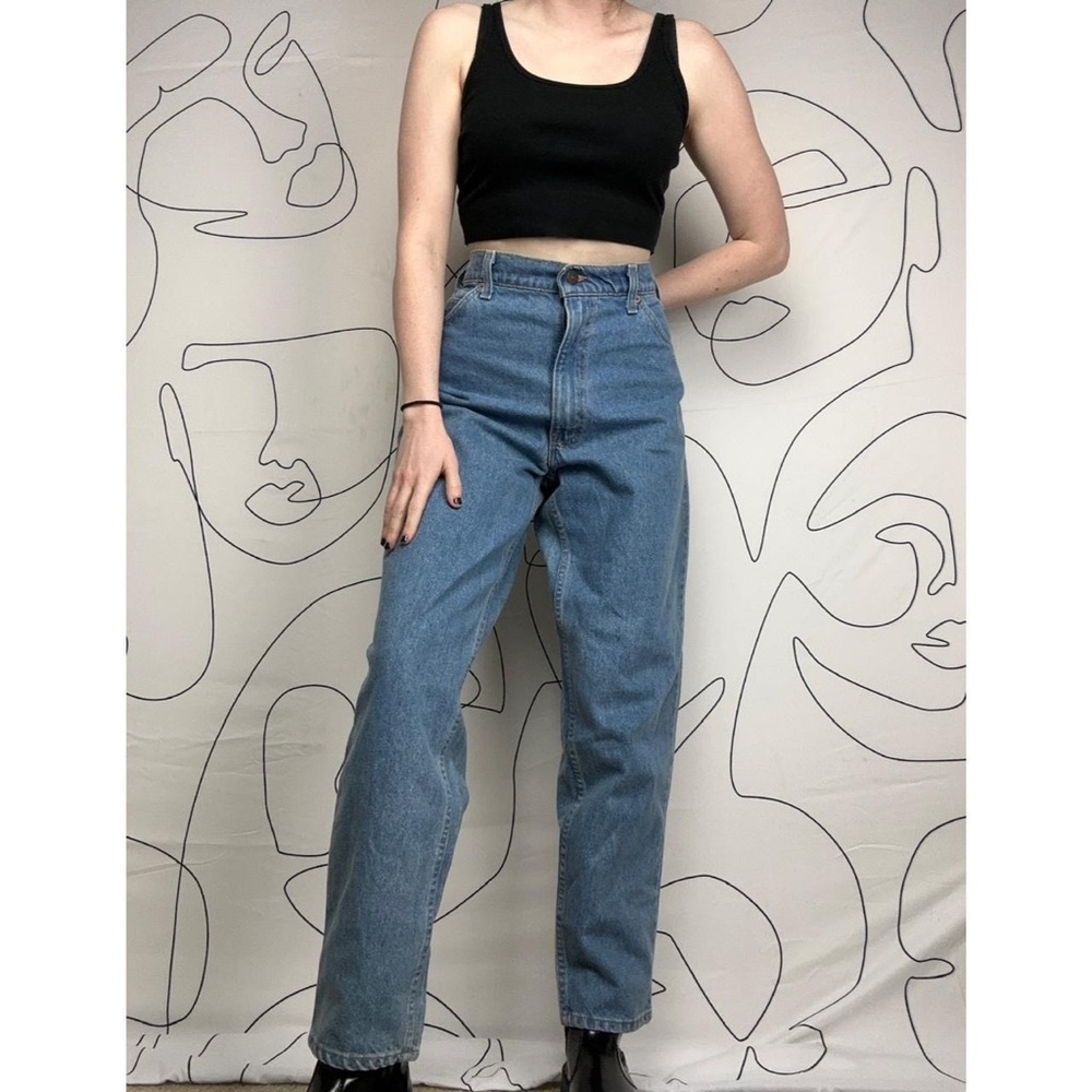 Vintage Deadstock 90s Orange Tab Levi’s Tapered Straight Leg Jeans
